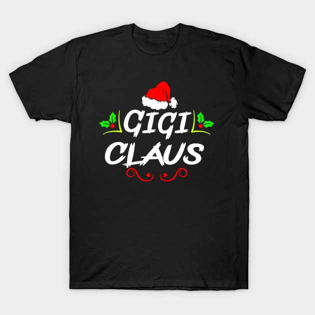 Womens Funny Gigi Claus Christmas T-Shirt by harryq3385